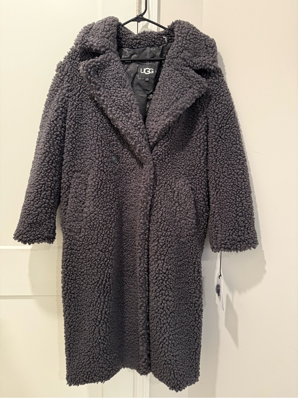UGG Women's Dark Charcoal Teddy Coat